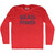 Brain Power Adult Tri-Blend Long Sleeve T-shirt - Athletic Red