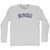 Bingo Adult Cotton Long Sleeve T-shirt - Grey Heather