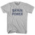 Brain Power Adult Cotton T-shirt - Grey Heather