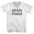 Brain Power Adult Tri-Blend V-neck T-shirt - White