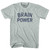 Brain Power Adult Tri-Blend T-shirt - Athletic Cool Grey