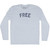 Free Adult Tri-Blend Long Sleeve T-shirt - Athletic White