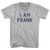 I Am Frank Adult Cotton V-neck T-shirt - Grey Heather
