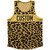 Cheetah Pattern Custom Athletic Tank Top Made In USA - Yellow