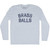 Brass Balls Adult Tri-Blend Long Sleeve T-shirt - Athletic White