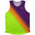 Lightning Fast Pattern Athletic Tank Top - Neon Green Tennessee Orange Purple Medium