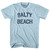 Salty Beach Adult Cotton T-shirt - Light Blue