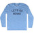 Let's Go Novak Adult Tri-Blend Long Sleeve T-shirt - Athletic Blue