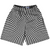 Warped Checkerboard Lacrosse Shorts Made In USA - Black And White