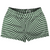 Warped Checkerboard Shorty Short Gym Shorts 2.5" Inseam Made In USA - Green Hunter And White