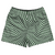 Warped Checkerboard Rugby Shorts Made In USA - Green Hunter And White