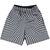 Warped Checkerboard Basketball Practice Shorts Made In USA - Blue Navy Almost Black And White
