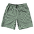 Warped Checkerboard 10" Swim Shorts Made in USA - Green Hunter And White
