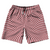Warped Checkerboard 10" Swim Shorts Made in USA - Red Cardinal And White Warped Checkerboard 10" Swim Shorts Made in USA - Red Cardinal And White