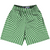 Warped Checkerboard Lacrosse Shorts Made In USA - Green Kelly And White
