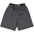 Warped Checkerboard Lacrosse Shorts Made In USA - Grey Dark And Black