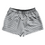 Warped Checkerboard 2.5" Swim Shorts Made in USA - Grey Dark And White Warped Checkerboard 2.5" Swim Shorts Made in USA - Grey Dark And White