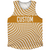 Warped Checkerboard Custom Athletic Tank Top - Orange Burnt And White