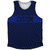 Warped Checkerboard Custom Athletic Tank Top - Blue Royal And Black