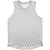 Warped Checkerboard Athletic Tank Top - Grey Medium And White