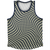 Warped Checkerboard Athletic Sport Tank Top Made In USA - Blue Navy And Vegas Gold