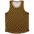 Warped Checkerboard Athletic Sport Tank Top Made In USA - Orange Burnt And Black