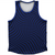 Warped Checkerboard Athletic Sport Tank Top Made In USA - Blue Royal And Black