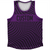 Warped Checkerboard Custom Athletic Sport Tank Top Made In USA - Purple Medium And Black