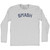 Smash Adult Cotton Long Sleeve T-shirt - Grey Heather