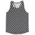 Warped Checkerboard Running Track Tops Made In USA - Grey Medium And Black