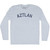 Aztlan Adult Tri-Blend Long Sleeve T-shirt - Athletic White