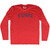 Funpa Adult Tri-Blend Long Sleeve T-shirt - Athletic Red
