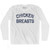 Chicken Breasts Adult Cotton Long Sleeve T-shirt - White