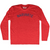 Narvarte Adult Tri-Blend Long Sleeve T-shirt - Athletic Red