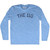 The 110 Adult Tri-Blend Long Sleeve T-shirt - Athletic Blue