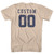 Custom Left Chest Number On Front And Name Over Number Back Game Top Adult Cotton T-shirt - Creme