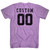 Custom Left Chest Number On Front And Name Over Number Back Game Top Adult Tri-Blend T-shirt - Athletic Purple
