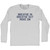 Breath In Breath Out Move On Adult Cotton Long Sleeve T-shirt - Grey Heather
