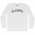 Alcohol Adult Cotton Long Sleeve T-shirt - White