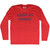 Touch My Monkey Adult Tri-Blend Long Sleeve T-shirt - Athletic Red