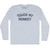 Touch My Monkey Adult Tri-Blend Long Sleeve T-shirt - Athletic White