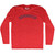 Dominator Adult Tri-Blend Long Sleeve T-shirt - Athletic Red