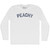 Peachy Adult Cotton Long Sleeve T-shirt - White