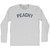 Peachy Adult Cotton Long Sleeve T-shirt - Grey Heather