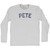 Pete Adult Cotton Long Sleeve T-shirt - Grey Heather