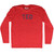 Ted Adult Tri-Blend Long Sleeve T-shirt - Athletic Red