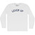 Lever Up Adult Cotton Long Sleeve T-shirt - White