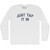 Just Tap It In Adult Cotton Long Sleeve T-shirt - White