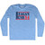 Reagan Bush 84 Adult Tri-Blend Long Sleeve T-shirt - Athletic Blue