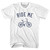 Ride Me Bike Womens Cotton Junior Cut T-Shirt - White
